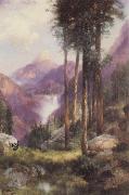 Thomas Moran Yosemite Valley,Vernal Falls oil on canvas